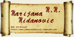 Marijana Midanović vizit kartica